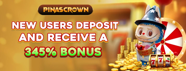 PINASCROWN online casino homepage banner with games, login, and register options