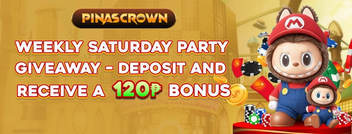 PINASCROWN weekly Saturday party giveaway promotion banner