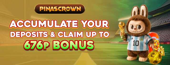 PINASCROWN accumulate your deposit promotion rewards banner